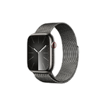 Apple Watch Series 9 GPS + Cellular Cassa 45m in Acciaio inossidabile Grafite con Cinturino Loop Grafite Milanese