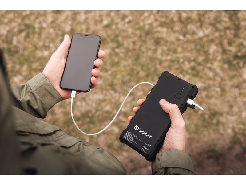 Sandberg-Outdoor-Solar-Powerbank-24000--Outdoor-Solar-Powerbank-24000---Outdoor-Solar-Powerbank---24000-Black-Grey-Mobil