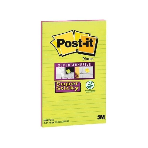 Post-It-Super-Sticky-pouch-autoadesiva-Rettangolo-Multicolore-45-fogli-Autoadesivo