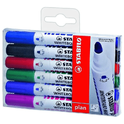 STABILO-plan-evidenziatore-6-pz-Tipo-di-punta-Nero-Blu-Verde-Lilla-Viola-Rosso