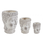 Set da 3 Porta Vaso Testa Buddha - FYBER DECO