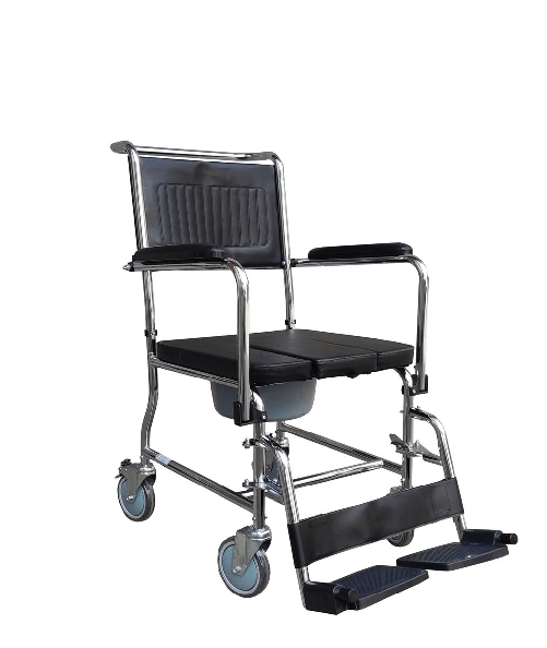 Ausilium Sedia Comoda Wc Imbottita con Rotelle