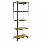 Libreria Industrial in Acciaio,Legno cm 64x37,5x169,5 - ROYCE