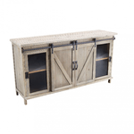 Madia per soggiorno Industrial in Acciaio,Legno cm 142x41x76 - SHERLOCK