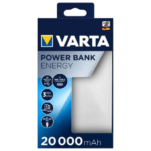 Varta-Energy-20000-Polimeri-di-litio--LiPo--20000-mAh-Nero-Bianco