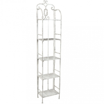 Scaffale 5 piani stile provenzale verniciato in Acciaio cm 32x22x165 - ULYSSES