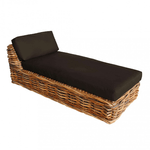 Chaise longue da Giardino con cuscino in Rattan naturale - NATUR