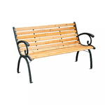 Panca da giardino in ghisa e in Legno,Ghisa cm 126x77x60 - GOSSE