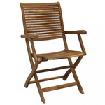 Poltrona da Giardino Pieghevole in Legno,Acacia cm 55x64x94 - HAL