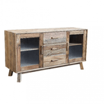 Credenza con 3 cassetti in Pino riciclato cm 160x48x85 - PINE