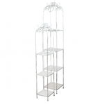 Set di 2 scaffali stile provenzale verniciato in Alluminio cm 27x27x162 - DENHOLM