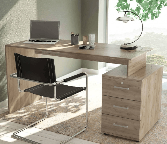 Scrivania Moderna effetto Legno in Truciolare cm 138x76x60 - DYLAN