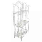 Scaffale 3 piani stile provenzale verniciato in Acciaio cm 60x32x128 - REGGIE