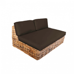 Divano da Giardino componibile con cuscino in Rattan naturale - NATUR