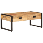 vidaXL Tavolino da Salotto 100x54x40 cm Legno Massello Mango e Ferro