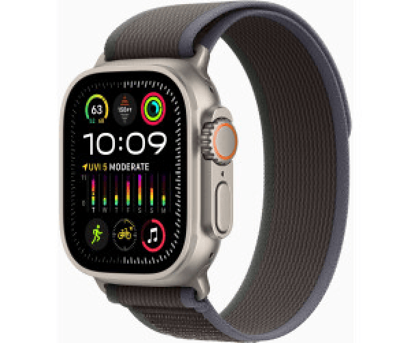 Apple-Watch-Ultra-2-GPS---Cellular-Cassa-49m-in-Titanio-con-Blu-Nero-Trail-Loop---S-M