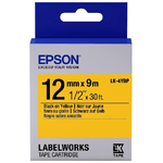 Epson Nastro fondo Pastello Giallo per testo Nero 12/9 LK-4YBP