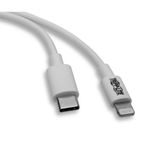 Tripp-Lite-M102-003-WH-cavo-Lightning-09-m-Bianco--USB-C-Type-C-Sync---Charge-Cable-with-Lightning-Connector---M-M-USB-2