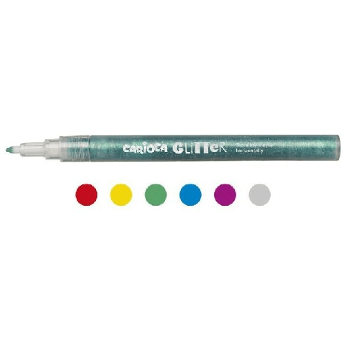 Carioca-42190-evidenziatore-6-pz-Blu-Verde-Grigio-Viola-Rosso-Giallo