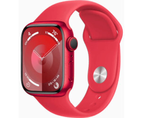 Apple-Watch-Series-9-GPS---Cellular-Cassa-41m-in-Alluminio--PRODUCT-RED-con-Cinturino-Sport-Band--PRODUCT-RED---S-M