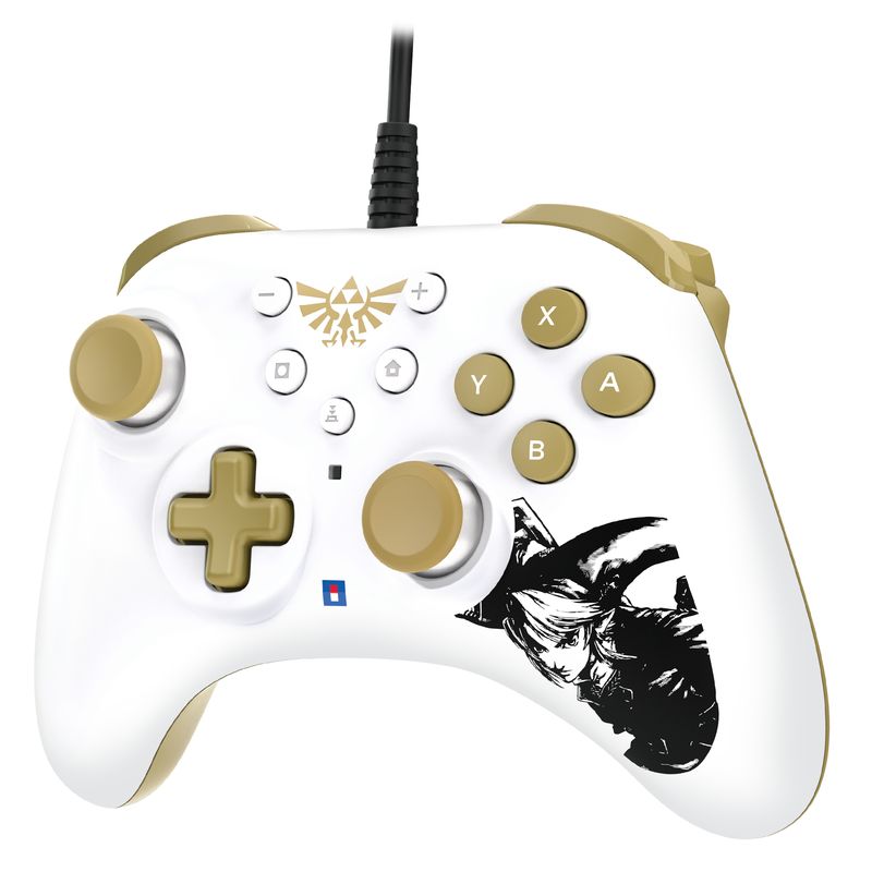 Hori-HORIPAD-Turbo-Zelda-Oro-Bianco-Gamepad-Nintendo-Switch