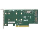 Supermicro AOC-SLG3-2M2 - PCIe - M.2 - Basso profilo - PCIe 3.0 - Verde - 10 - 55 C