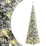 vidaXL Albero di Natale Artificiale Pop-up Neve Fioccata 200 LED 210cm