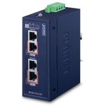 PLANET IPOE-270-12V switch di rete Supporto Power over Ethernet PoE Blu (IP30 Industrial 2-Port - Multi-gigabit 802.3bt