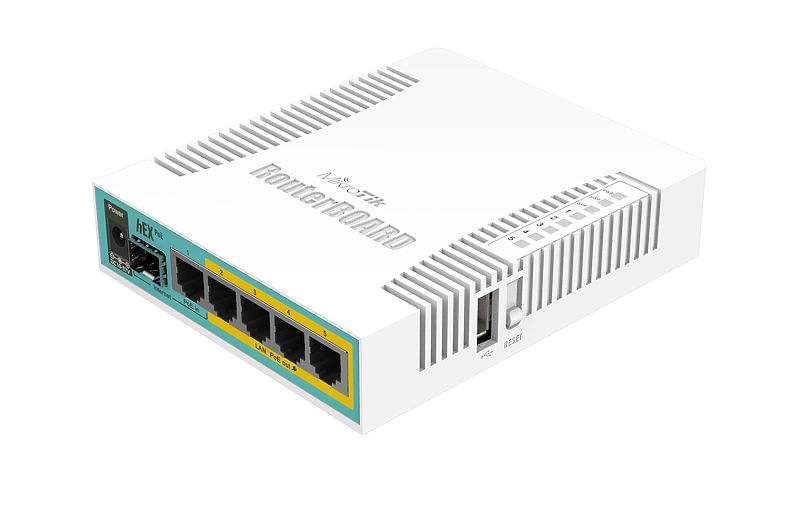 MikroTik-hEX-PoE--Router--5x-RJ45-1000Mb-s-1x-SFP-1x-USB