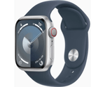 Apple-Watch-Series-9-GPS---Cellular-Cassa-41mm-in-Alluminio-Argento-con-Cinturino-Sport-Blu-Tempesta---S-M