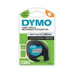 DYMO-LETRATAG-BAND-12MM-X-4M-SW-SILB-SCHWARZ-AUF-SILBERMETALLICPLASTIK