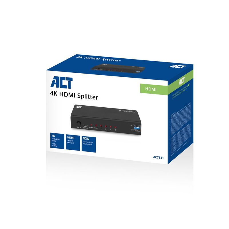 Sdoppiatore-video-ACT-AC7831-HDMI-4x-HDMI