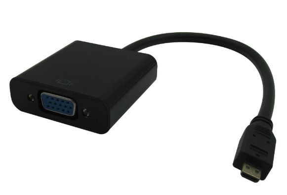 Microconnect-HDMIDVGAB-cavo-e-adattatore-video-025-m-HDMI-tipo-D-Micro-VGA-D-Sub-Nero--HDMI-Micro---VGA-adapter-M-F---HD