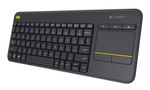 Logitech-K400-Plus-Tv-tastiera-RF-Wireless-QWERTY-Nordic-Nero--K400-Plus-Keyboard-Pan-Nordic---Wireless-Touch-Black---Wa