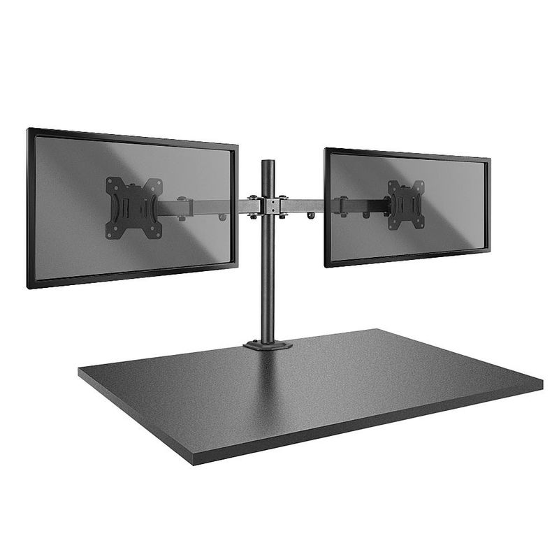 Lindy-40658-supporto-da-tavolo-per-Tv-a-schermo-piatto-711-cm-28-Nero-Scrivania--DUAL-DISPLAY-BRACKET-W-POLE---AND-DESK-