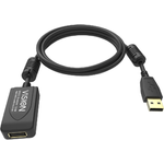 Vision Professional - Cavo di prolunga USB - Da USB (M) a USB (W) - USB 2.0 - 5 m - booster attivo downstream - nero