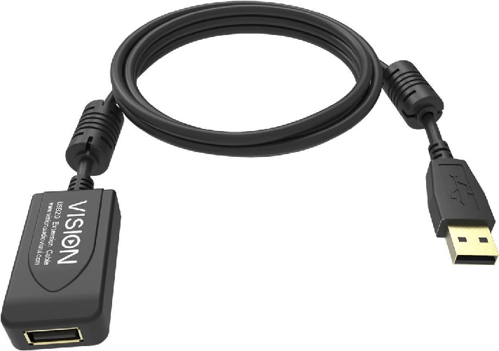 Vision-Professional---Cavo-di-prolunga-USB---Da-USB--M--a-USB--W----USB-2.0---5-m---booster-attivo-downstream---nero