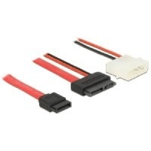 DeLOCK---Cavo-SATA---Slimline-SATA-a-13-pin--W----alimentazione-interna-SATA-a-4-pin-7-pin---70-cm--84791-