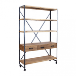 Libreria Industrial in Legno,Metallo cm 114,3x46,5x136 - COLIN