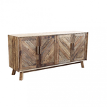 Credenza con 4 ante in Pino riciclato cm 180x48x85 - PINE