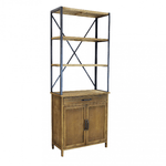 Libreria Industrial in Legno,Metallo cm 73,5x37,5x186 - TERRENCE