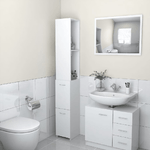 vidaXL Armadietto da Bagno Bianco 25x25x170 cm in Truciolato