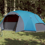 vidaXL Tenda da Campeggio 8 Persone Blu 360x430x195 cm Taffetà 190T