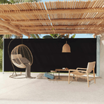 vidaXL Tenda da Sole Laterale Retrattile per Patio 200x600 cm Nera