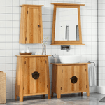 vidaXL Set Mobili da Bagno 4 pz in Legno Massello di Pino