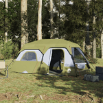 vidaXL Tenda da Campeggio per 9 Persone Verde Impermeabile