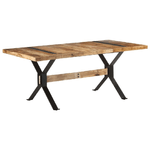 Tavolo da Pranzo 180x90x76 cm in Legno Massello di Mango Grezzo