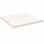 vidaXL Piano Tavolo Bianco 60x60x2,5cm Legno Massello di Pino Quadrato