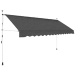 vidaXL Tenda da Sole Retrattile Manuale 400 cm Antracite