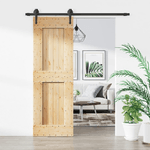 vidaXL Porta Scorrevole con Set Hardware 70x210 cm Legno Massello Pino